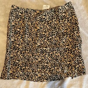 Free People Tan and Brown Mini Pencil Skirt